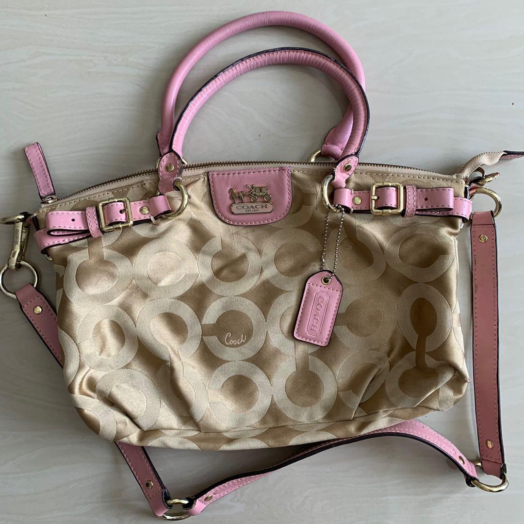 Coach satin sale bag
