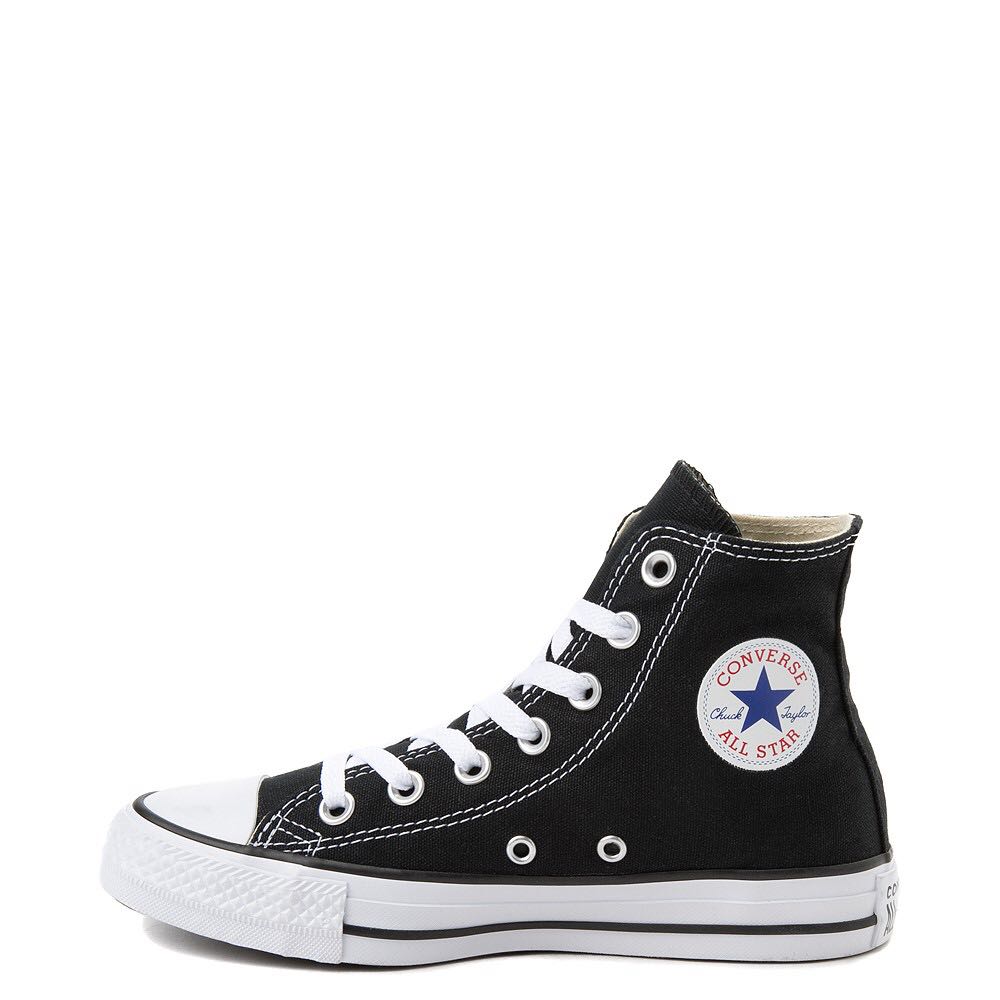 All black high sales top converse