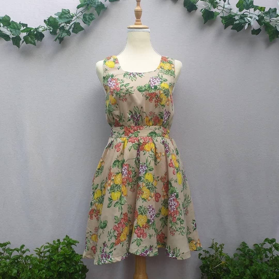 Cute Vintage Fruit Dress Women s Fashion Muslimah Fashion