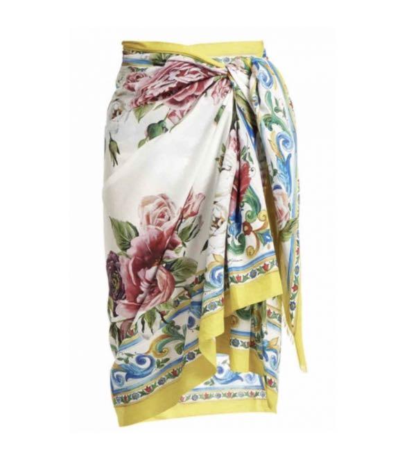 Dolce & Gabbana cotton scarf or pareo beach sarong, Luxury, Accessories on  Carousell