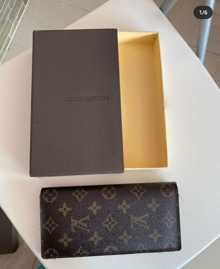 dompet louis vuitton LV original 1000% Damier azur sarah long wallet,  Fesyen Wanita, Tas & Dompet di Carousell