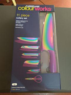 Faberware 11pc Purple Rainbow Cutlery Set