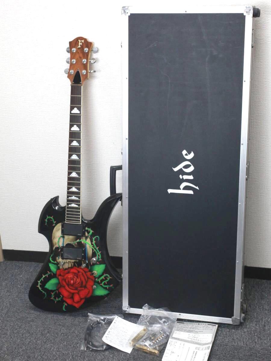 FERNANDES hideモデル ミニ ギター 薔薇髑髏 SKULL ROSE