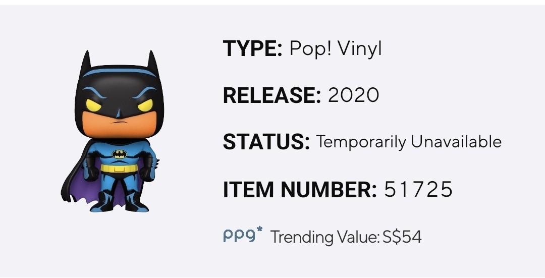 Funko DC Universe PX Exclusive POP Batman Vinyl Figure #01