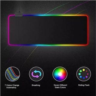 Gaming Mouse Pad Oversized Glowing LED Extended Illuminated USB Keyboard Thicken Colorful Luminous