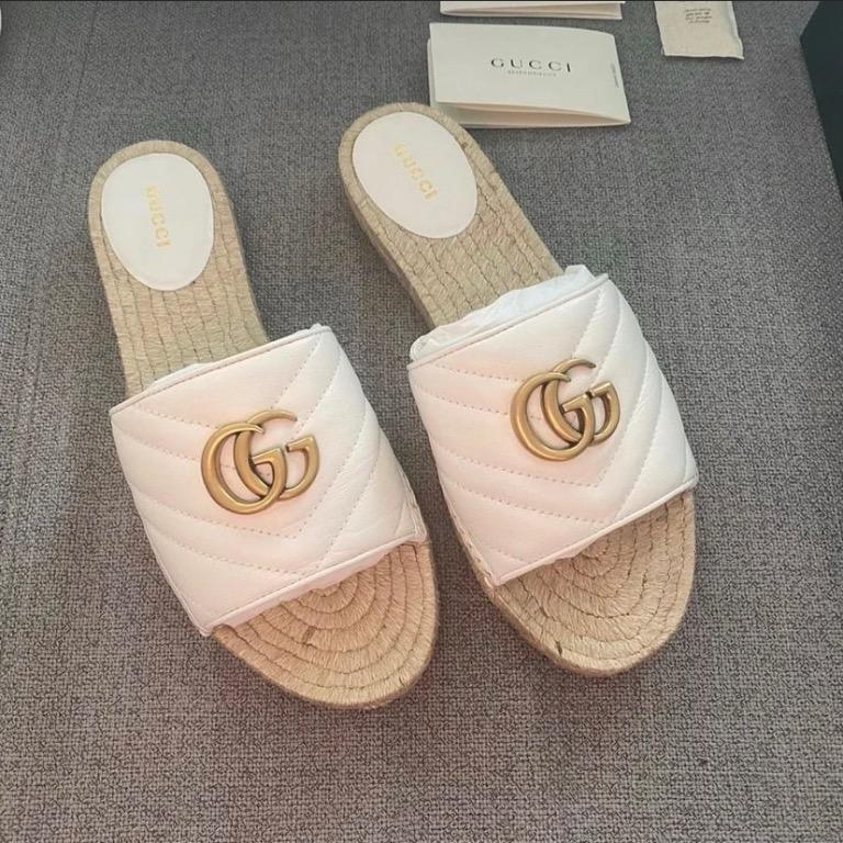 Leather espadrille best sale sandal gucci