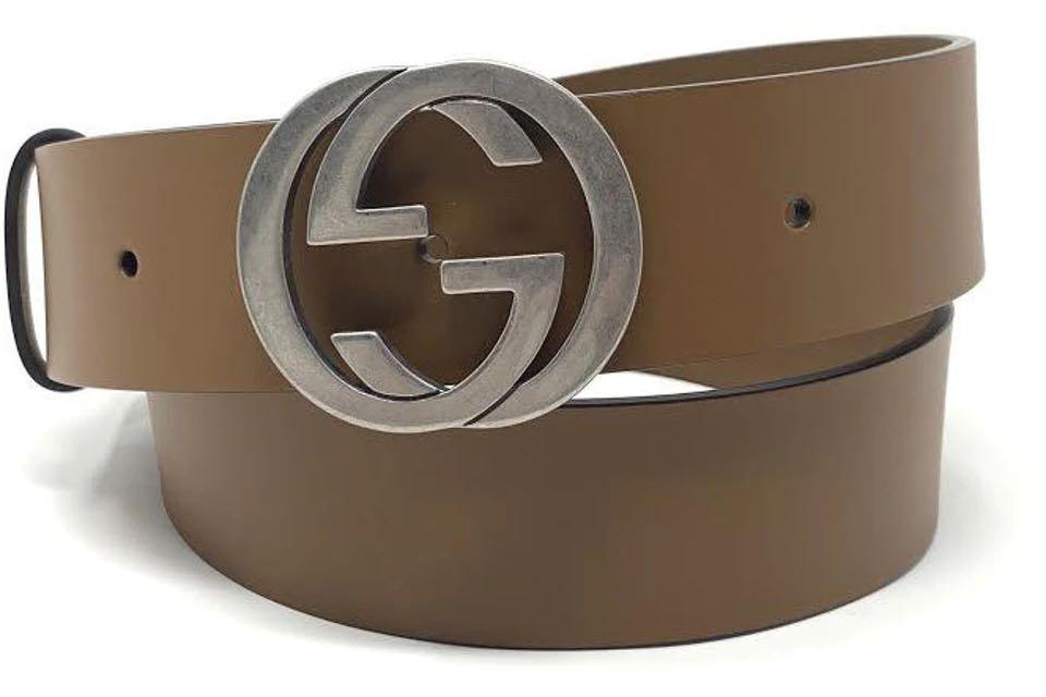 Mens gucci belt silver buckle top