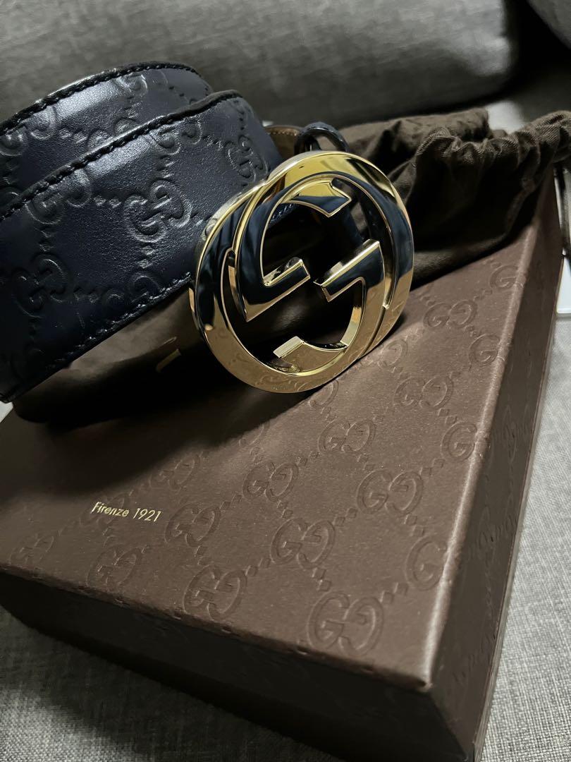 Gucci signature belt with gg detail on sale