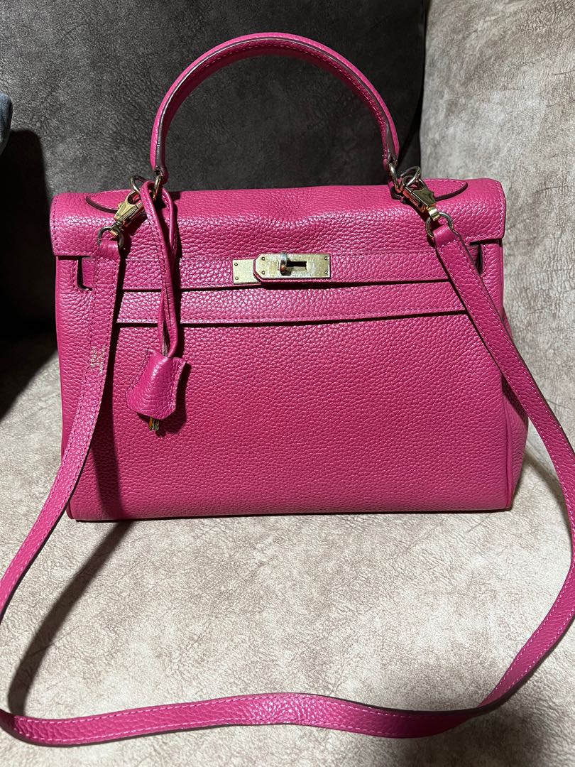 Hermes Togo Kelly 32 Pink Tosca, Women's Fashion, Bags & Wallets, Tote ...