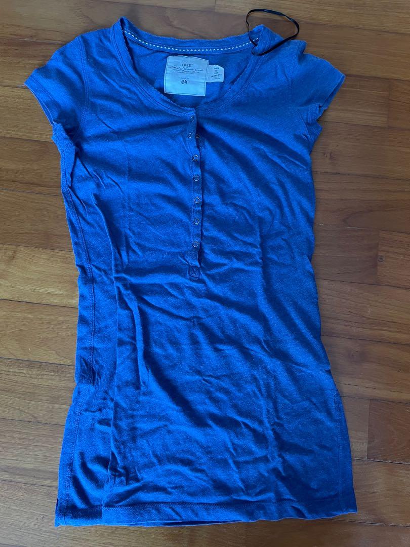 h&m blue t shirt