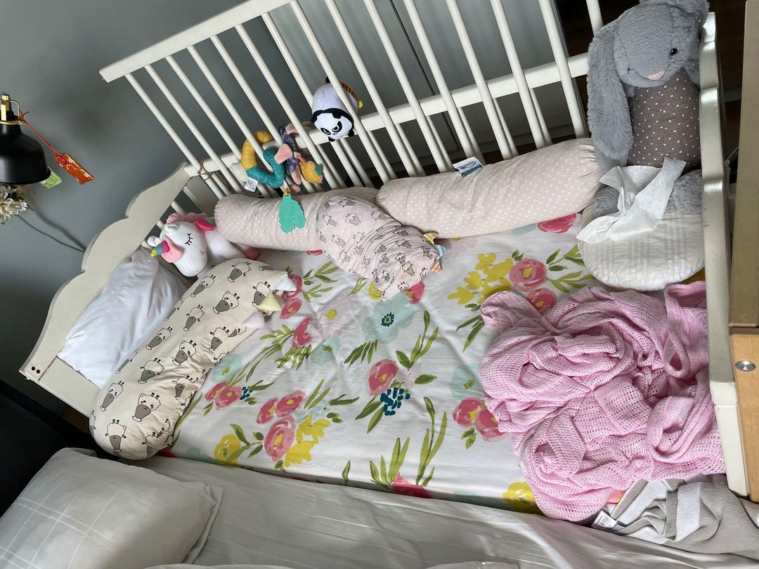 GETHA + IKEA BABY COT HENSVIK with GETHA mattress, Babies & Kids, Baby