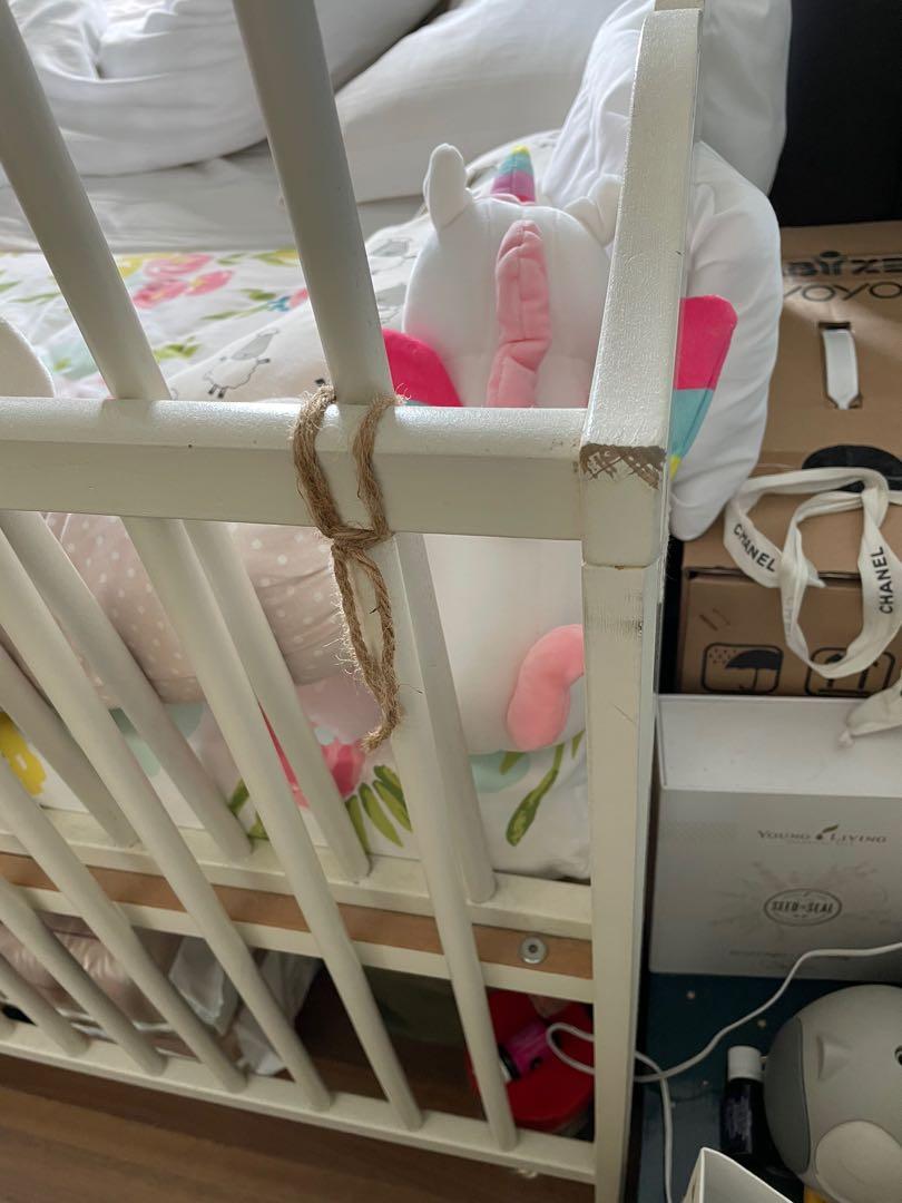 GETHA + IKEA BABY COT HENSVIK with GETHA mattress, Babies & Kids, Baby