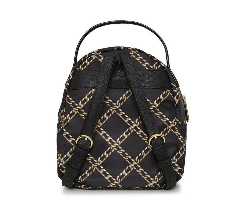 (Instock) Karl Lagerfeld Amour Nylon Black Chain Mini Backpack, Luxury