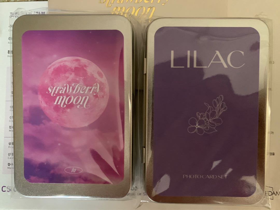 IU Strawberry Moon 全新未拆小卡Photocard Set, 興趣及遊戲, 音樂 