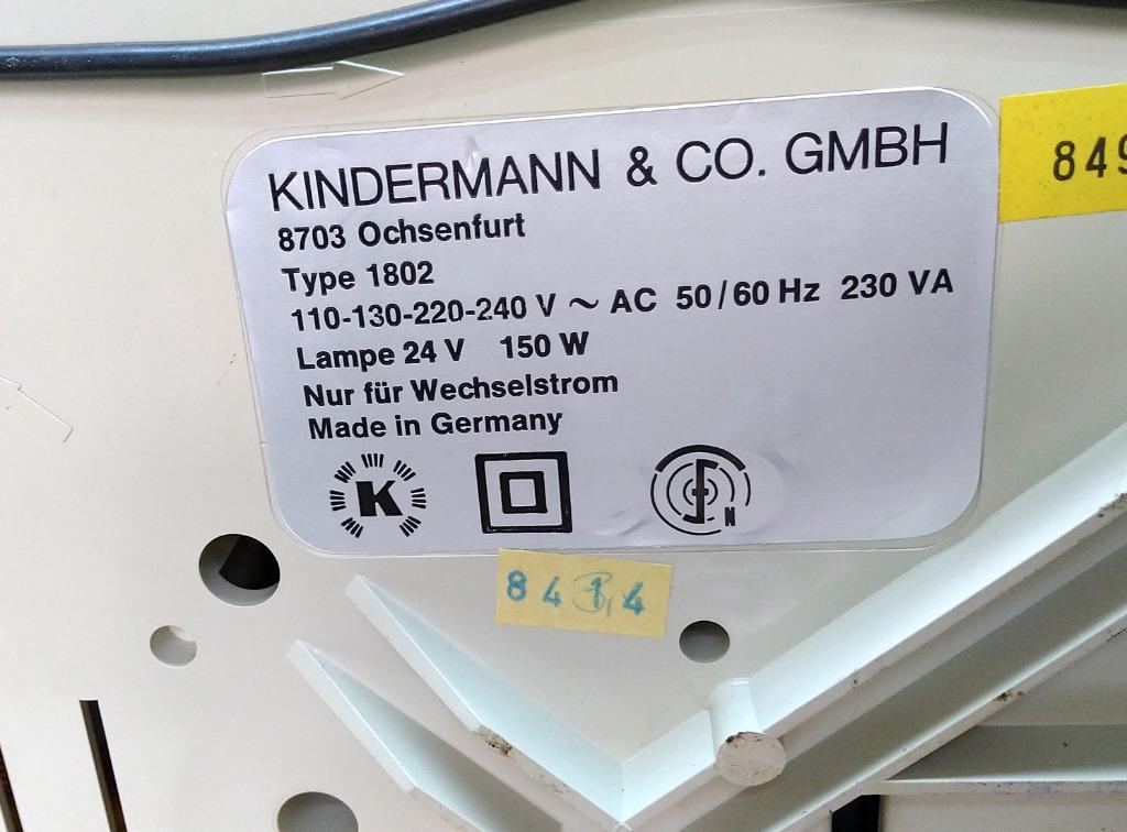 KINDERMANN & CO. GMBH SLIDE PROJECTOR MADE IN GERMANY