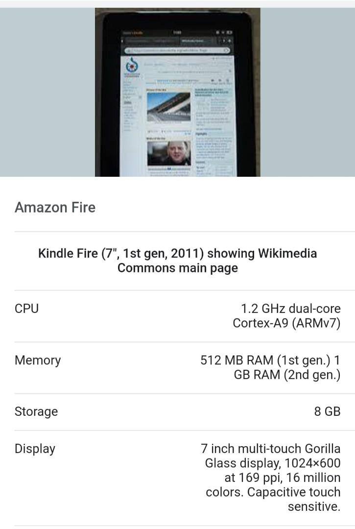 Amazon Fire Gen 1, Mobile Phones & Gadgets, Tablets, iPad on Carousell