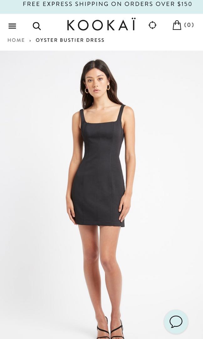 Kookai Oyster Dress Black, Women's 