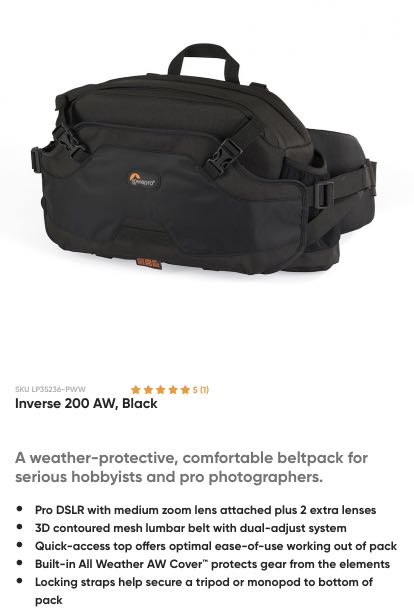 Lowepro inverse 200 aw 2025 beltpack