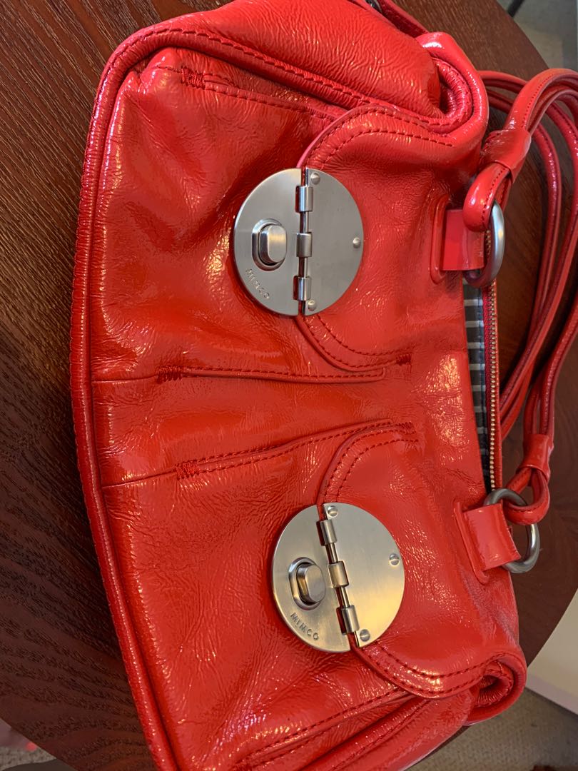 Mimco patent leather sales bag