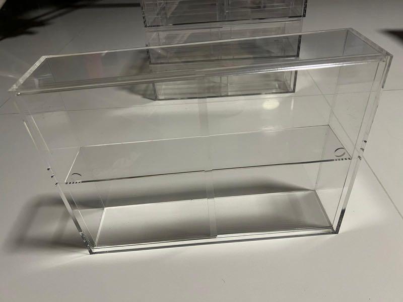 Muji acrylic display case with sliding doors, Furniture & Home Living