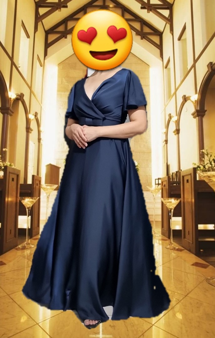 Navy blue gown deals for wedding sponsor
