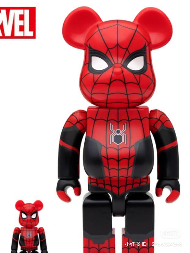 Ready stock New Spider-Man upgraded suit 400%+100% bearbrick