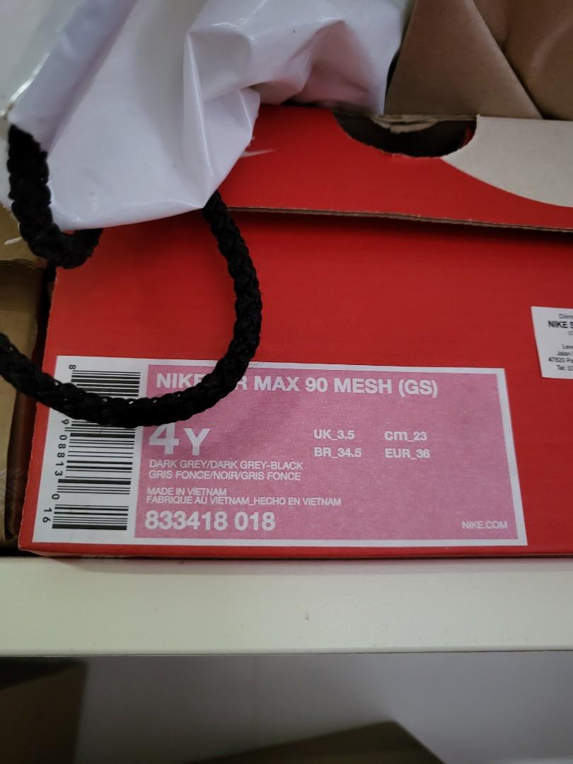 Nike Air Max 90 Mesh GS Women s Fashion Footwear Sneakers on