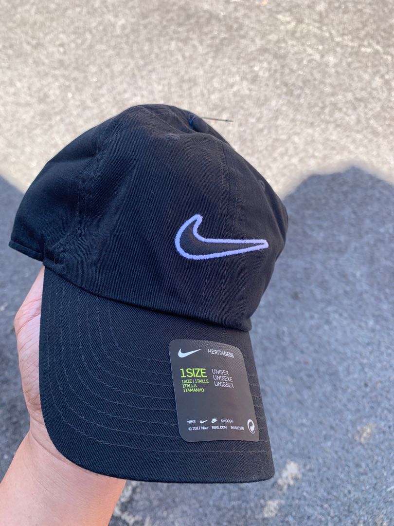 Nike swoosh cap with 2025 embroidered logo in black