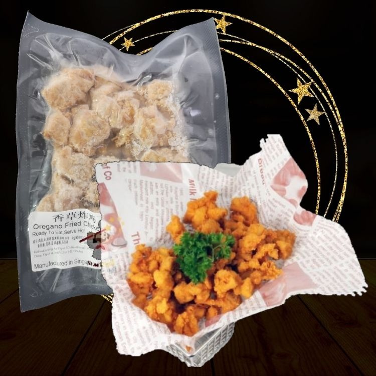 Frozen ★ Oregano Fried Chicken Cubes / 300g / 23 pax, Food & Drinks