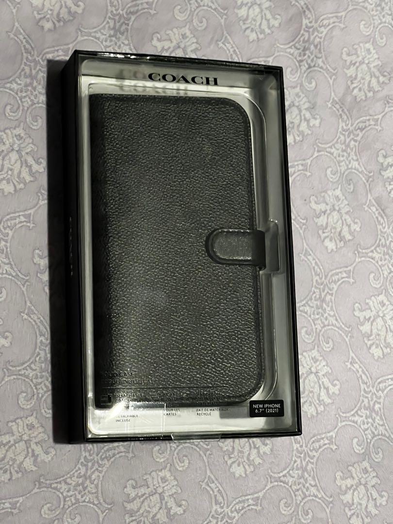 Original COACH Iphone 13 pro Max leather wallet case., Mobile Phones &  Gadgets, Mobile & Gadget Accessories, Cases & Sleeves on Carousell