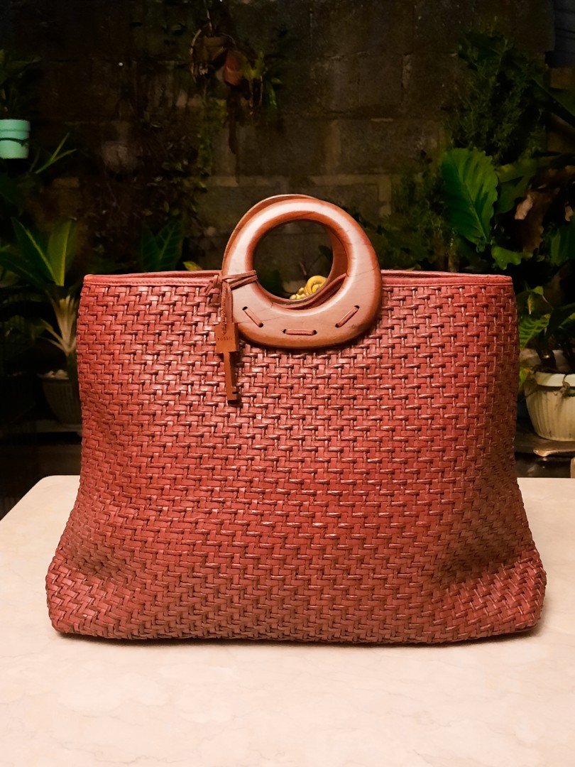 Original Fossil Leather Weave Bag 