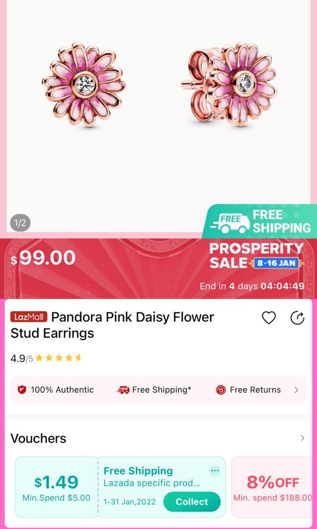 Daisy flower stud earrings pandora best sale