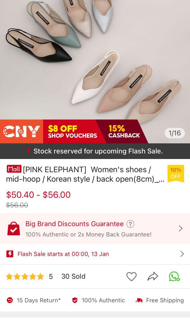 Pink Elephant White Heels, Women's Fashion, Footwear, Heels on Carousell