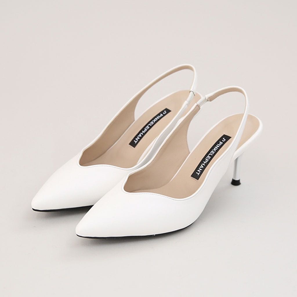Pink Elephant White Heels, Women's Fashion, Footwear, Heels on Carousell