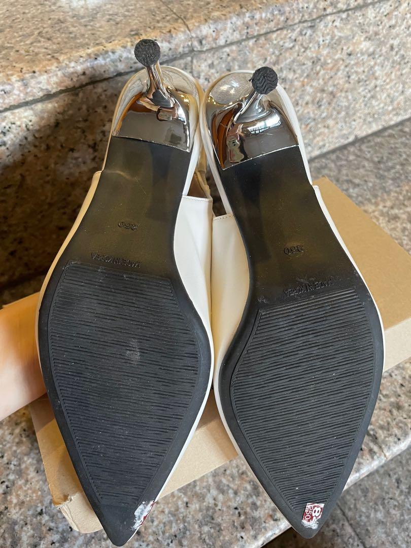 Pink Elephant White Heels, Women's Fashion, Footwear, Heels on Carousell