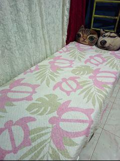 Pink turtle bed cover/flatsheet/bedsheet size double bed