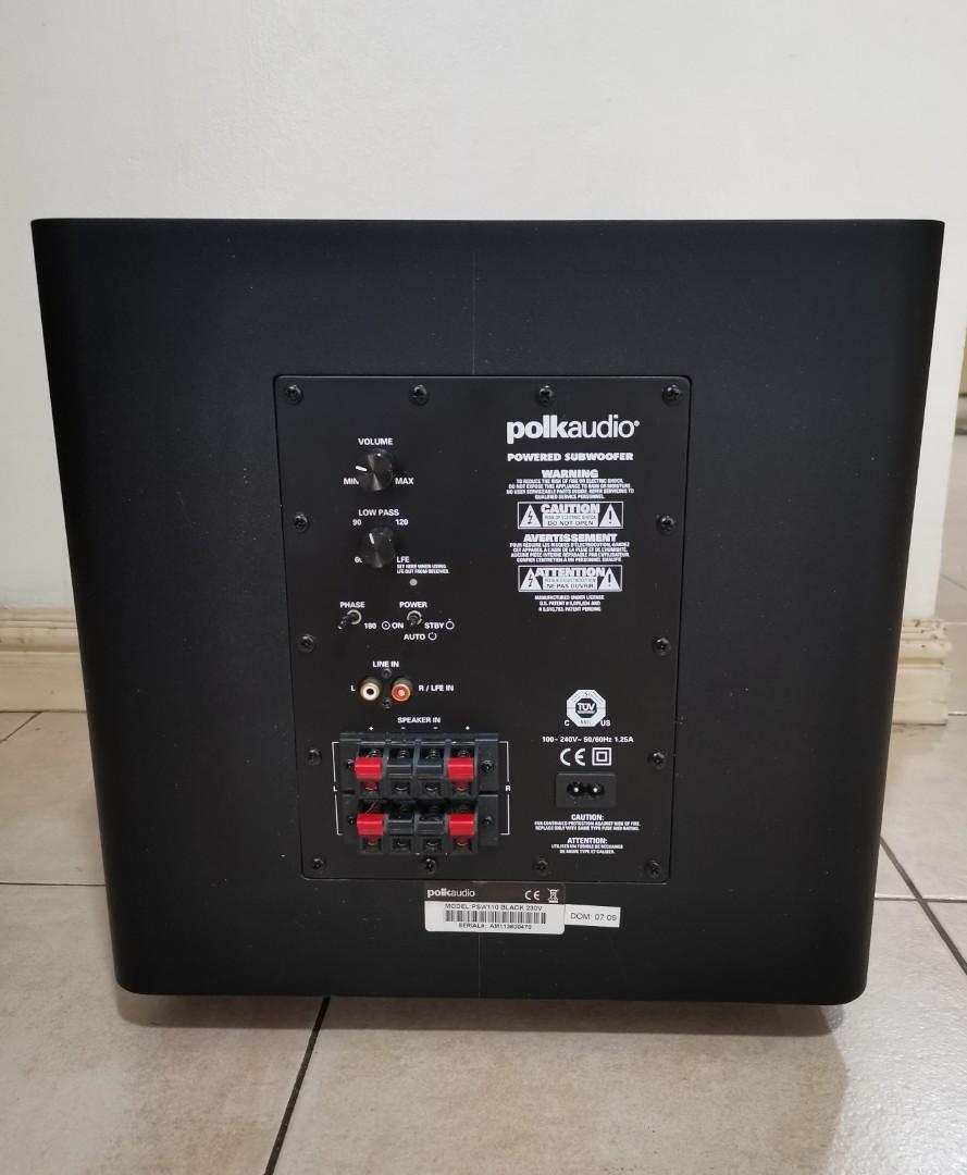 Polk Audio PSW 110 10inch Powered Subwoofer (Single, Black), Audio