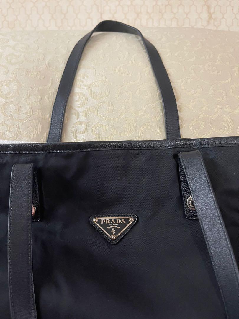 Prada Skull Nylon Tote Bag (Category: Luxury Bags & Wallets) located in Quezon City. Submitted by envti (Listing ID 1136921832, Image 2). Description: Unisex prada tote. Bought in HK airport. Very light tote. Perfect for traveling. A bit crumpled so you will have to stuff it for it to go back to shape.