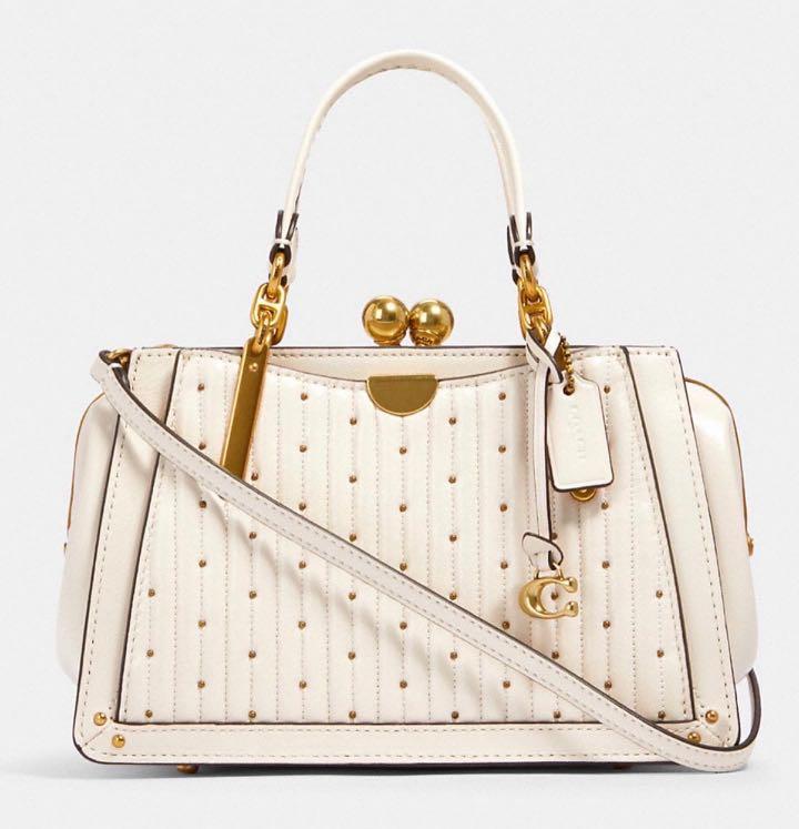 Coach dreamer with quilting sales and rivets
