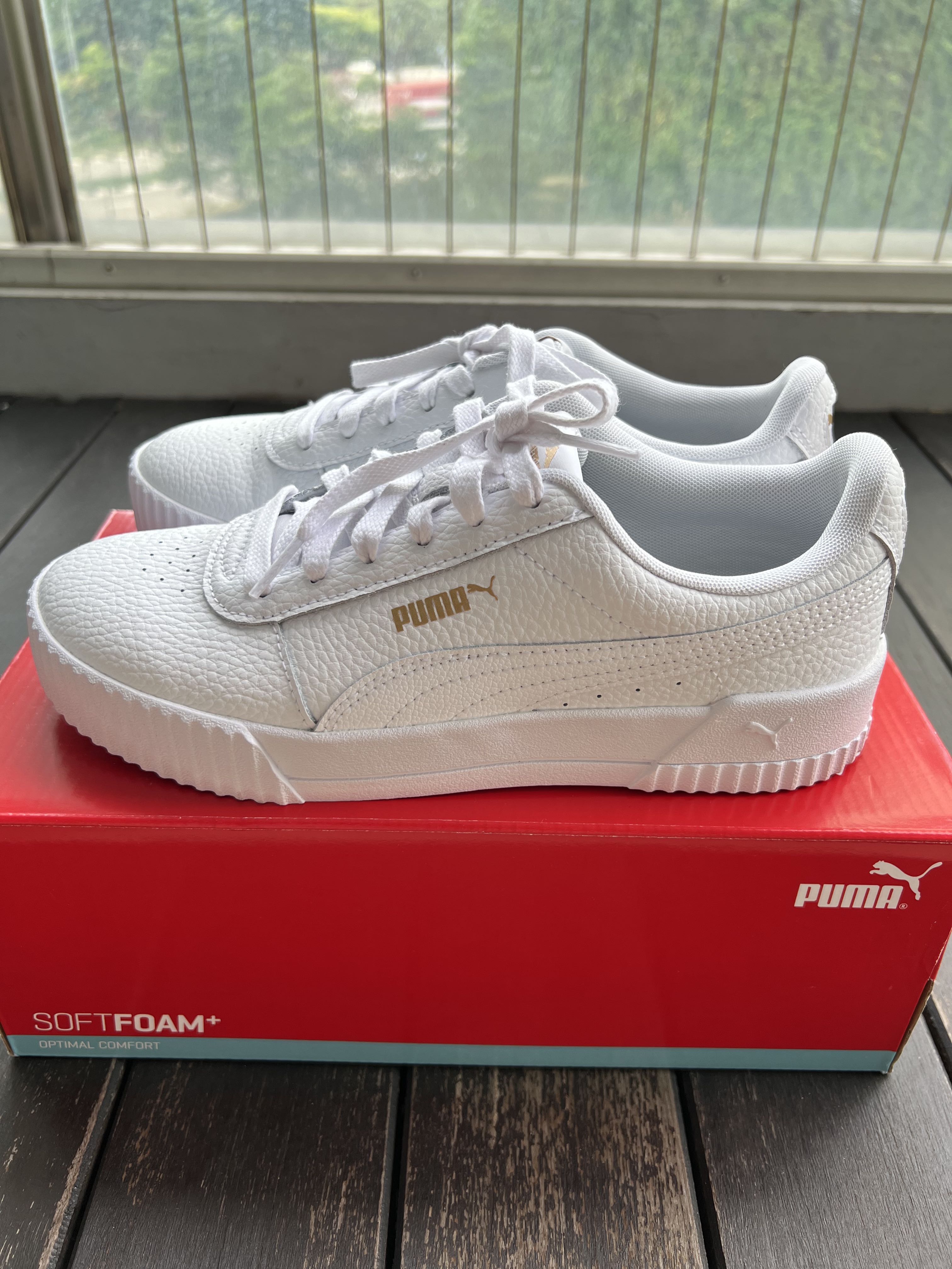 PUMA White Gold Lux Sneakers Women s Fashion Footwear Sneakers