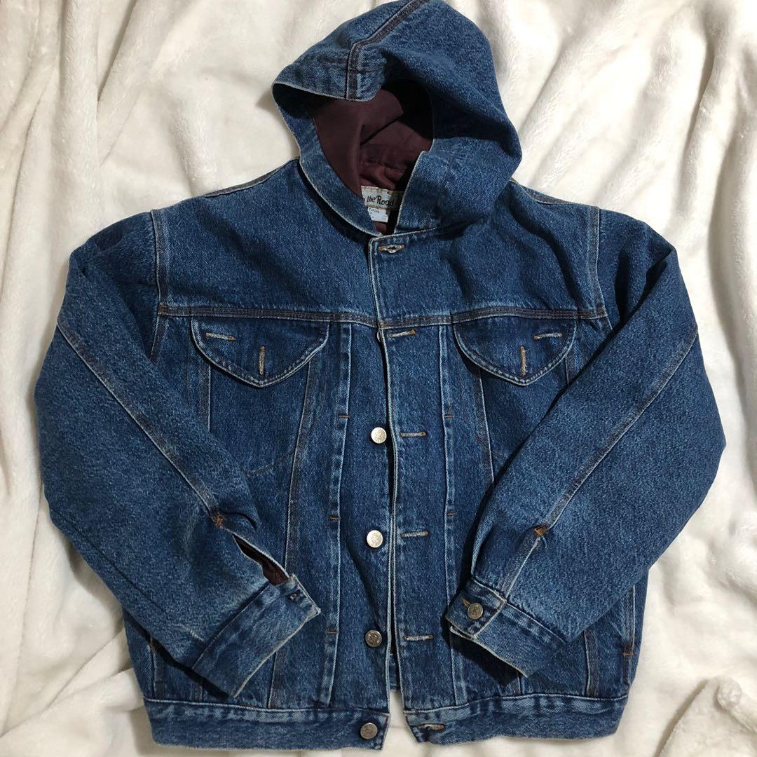 timberland denim jacket leather collar
