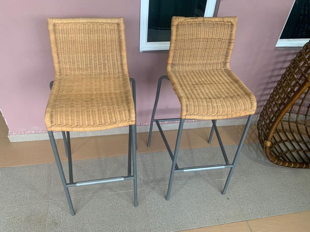 Ikea rattan sales bar stool