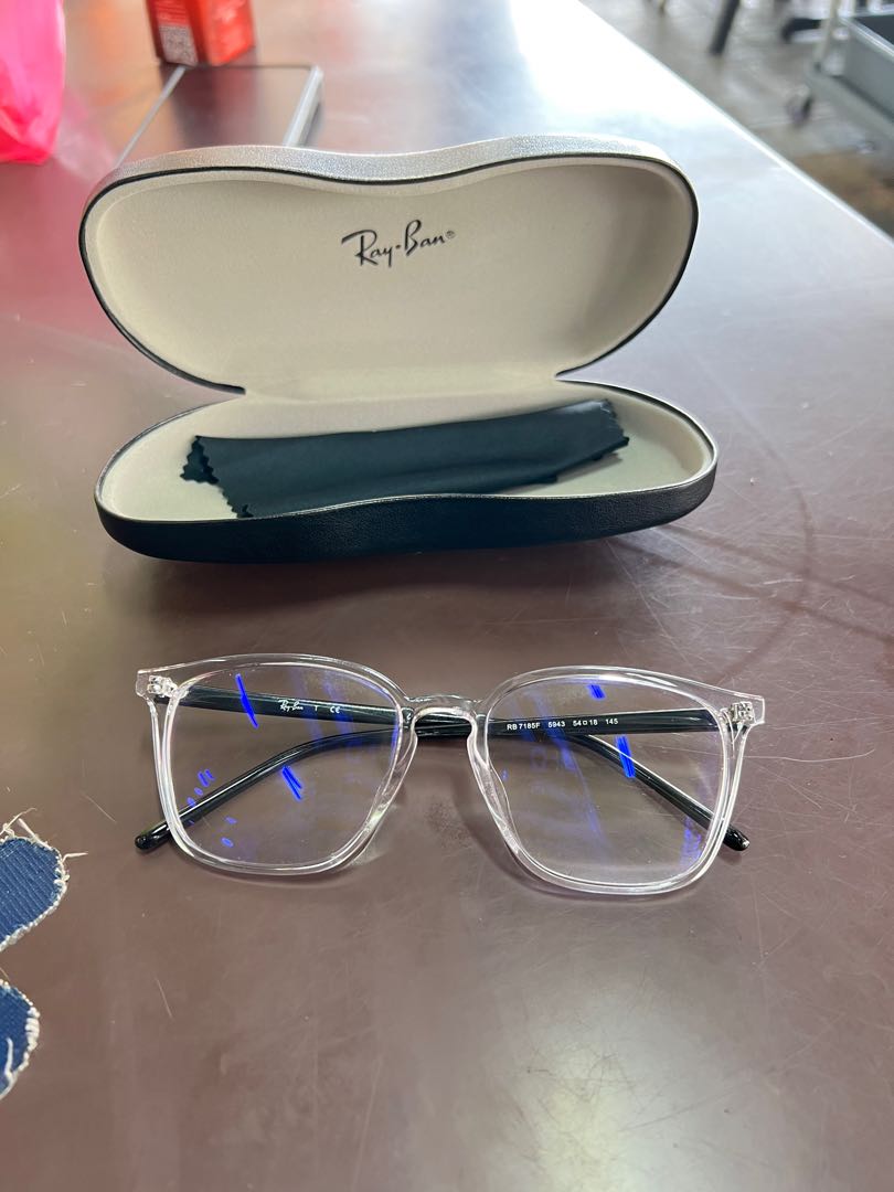 Rayban RB7185 Transparent, Men's Fashion, Watches & Accessories, Sunglasses  & Eyewear on Carousell