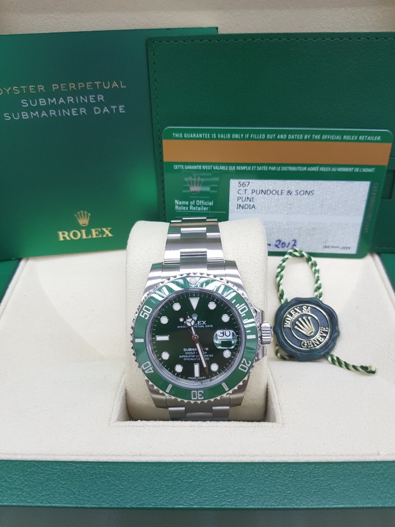 Rolex Submarine 116610Lv Hulk Men s Fashion Watches