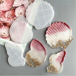 Seashell silicone mold trinket tray silicon coaster molds resin craft DIY jewellery making