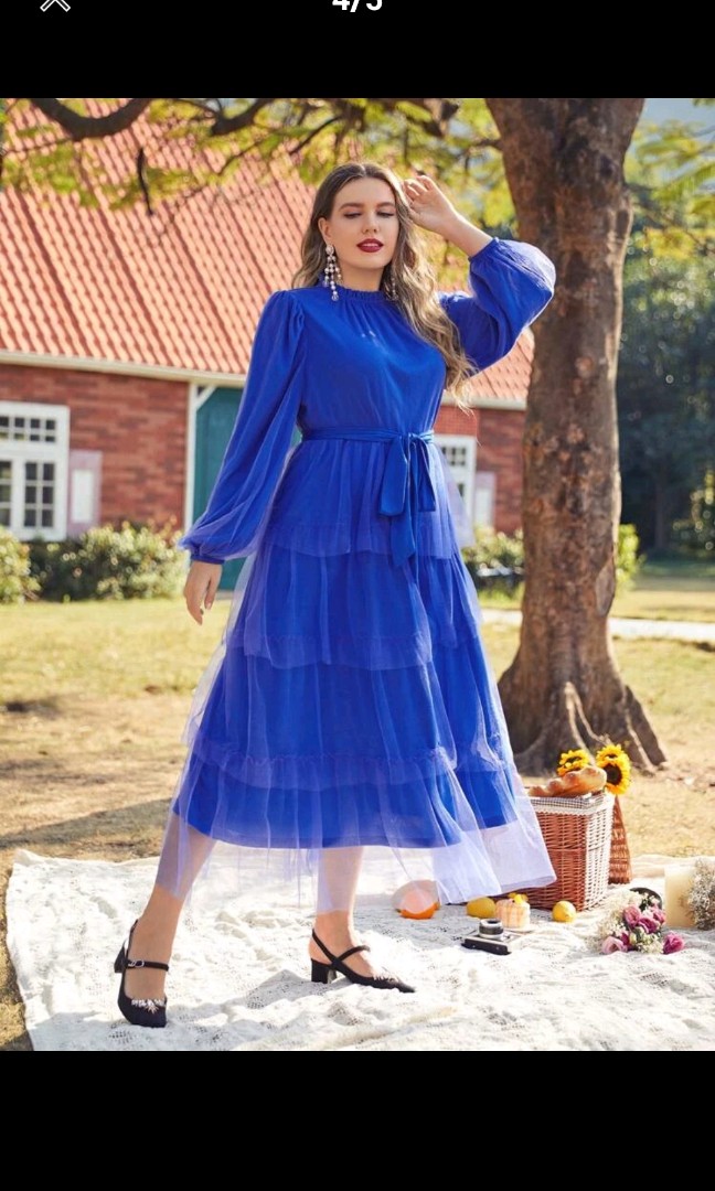 SHEIN Blue Dress plus size 2xl, Women's ...