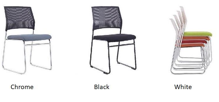 Stackable Multi-Purpose Chair (Category: Chairs) located in Singapore. Submitted by heatoffice (Listing ID 1136939751, Image 2). Description: Ready Stock !! Stackable Multi-purpose Chair!! Model: 1051C Description: Premium Multipurpose Chair Material: Fabric Metal Frame: Chrome / White / Black Coated Backrest: PP Type: Stackable Dimension: Est 450W x 450W x 825H Col: Black Stackable Multi-purpose Chair Suitable: Seminar / Office / Visitor / Schoo