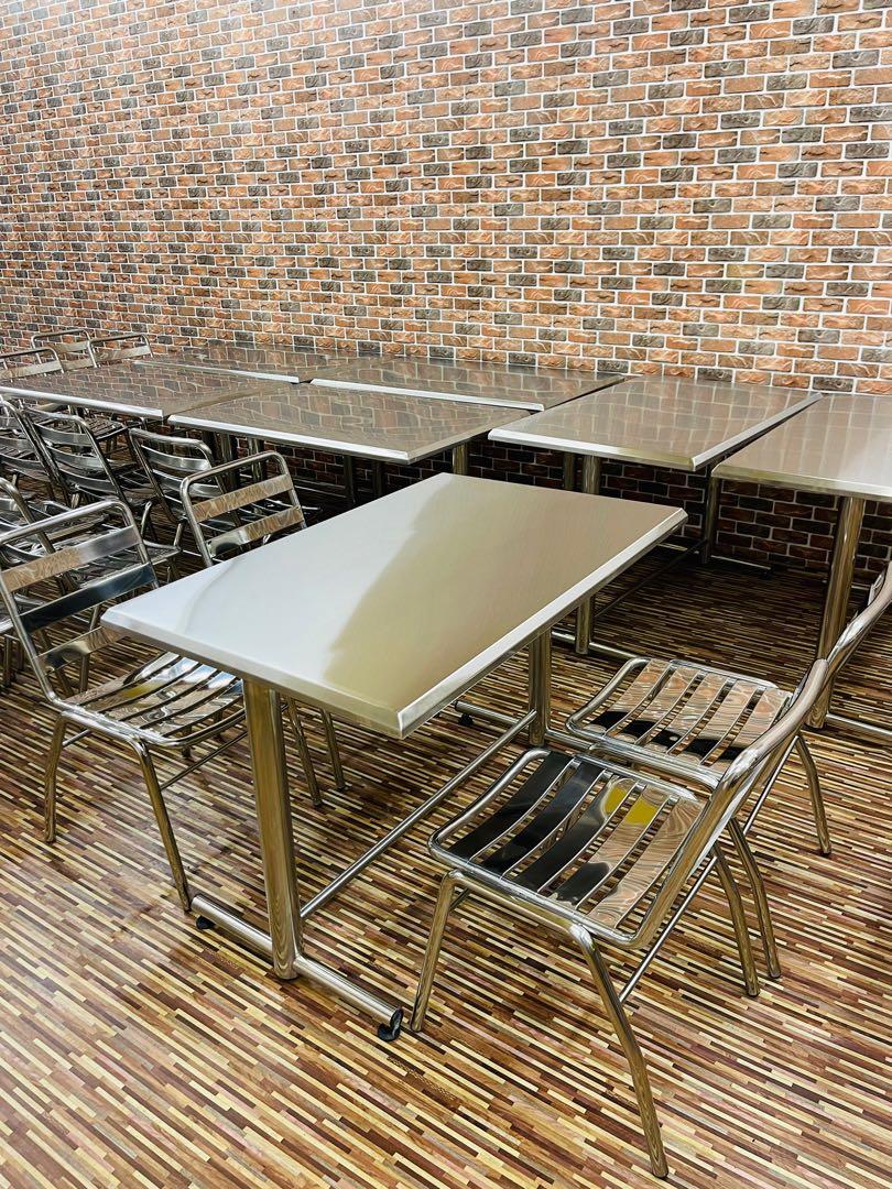 Stainless Steel Table and Chair, Furniture & Home Living, Kitchenware