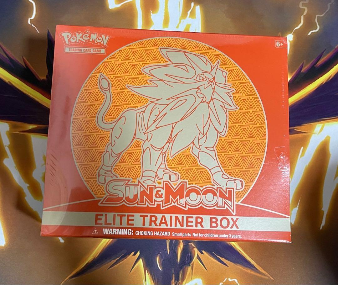Solgaleo Elite Trainer Box Pokemon TCG Sealed Packs Sun and Moon Booster Box