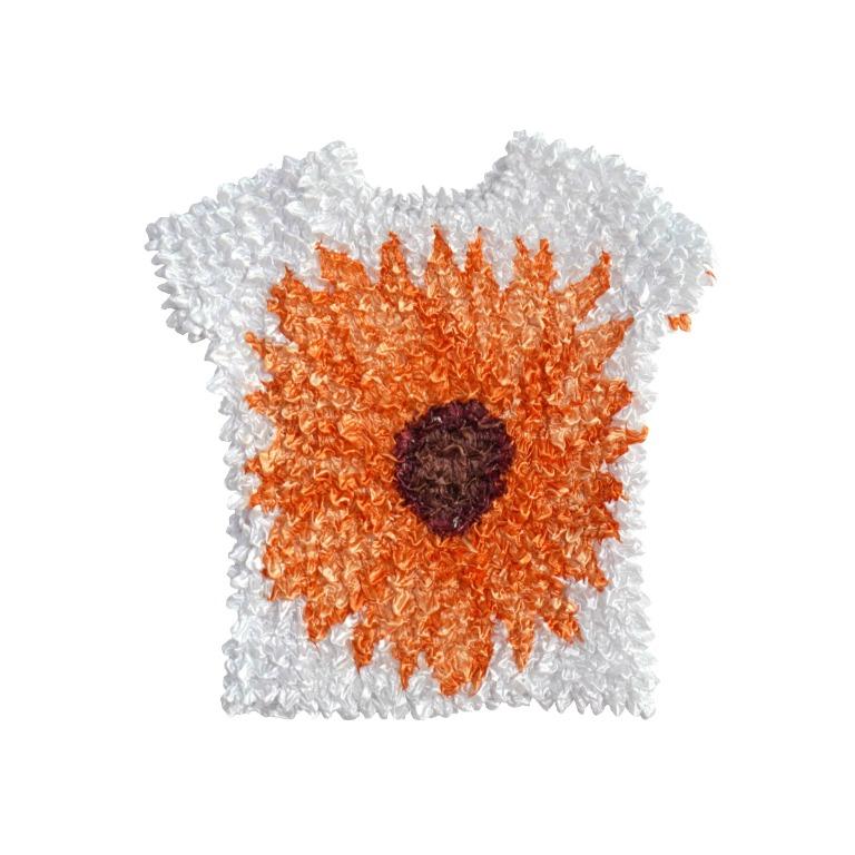 TO79 Vintage Sunflower popcorn top 古著古着, 女裝, 上衣, 其他上衣